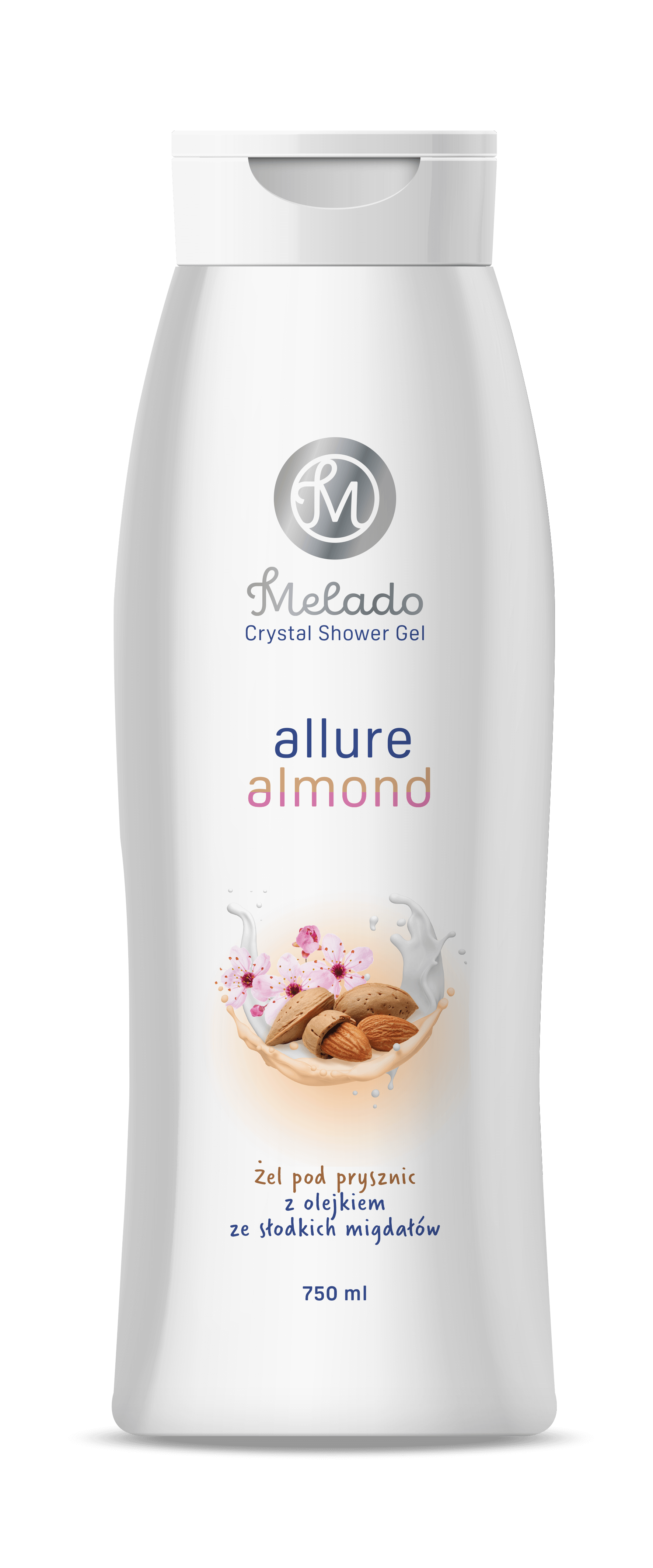 MELADO CRYSTAL SHOWER GEL női tusfürdő gél édesmandula-olajjal