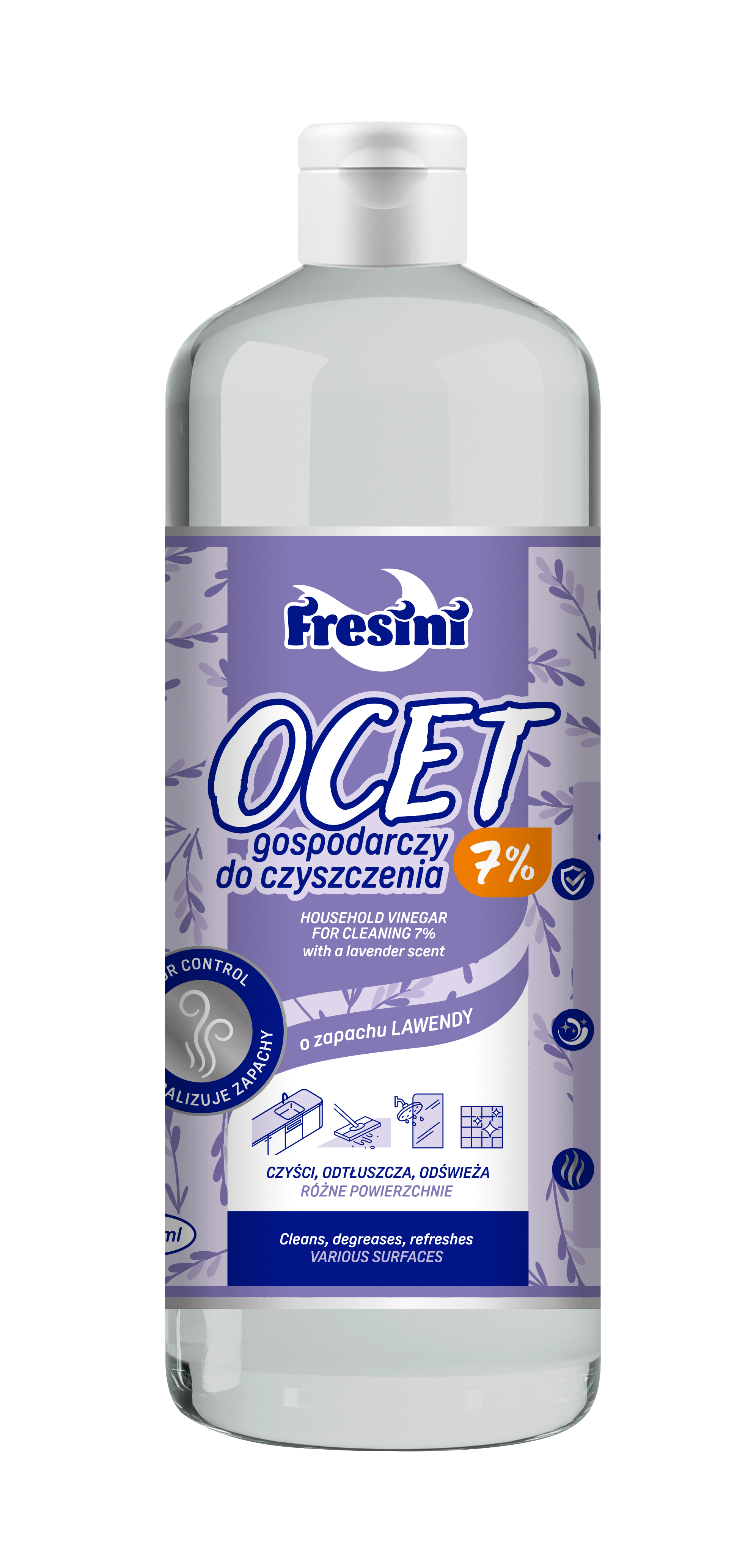 FRESINI 7%-OS HÁZTARTÁSI ECET KÜLÖNFÉLE FELÜLETEKRE levendula