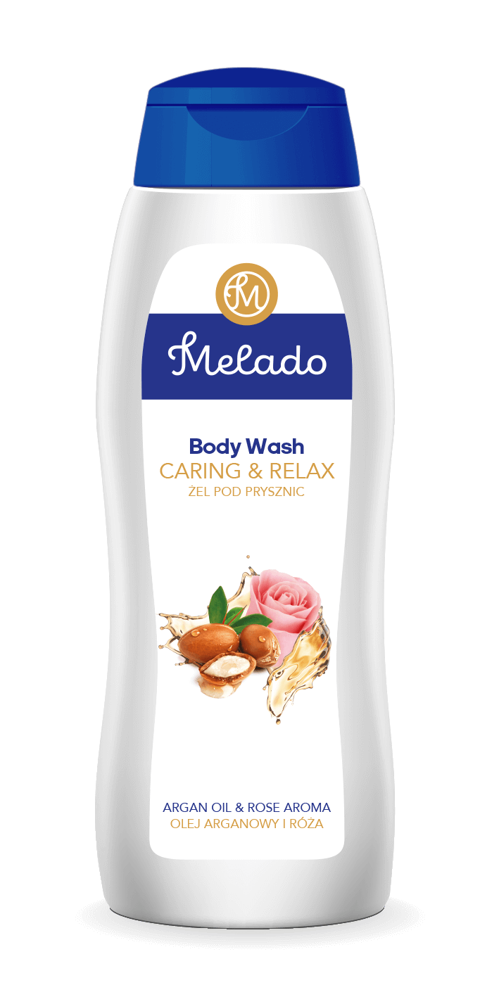 MELADO Gondoskodás és Frissítés [Caring & Relax] unisex tusfürdő gél - Argán-olaj és jázmin aroma