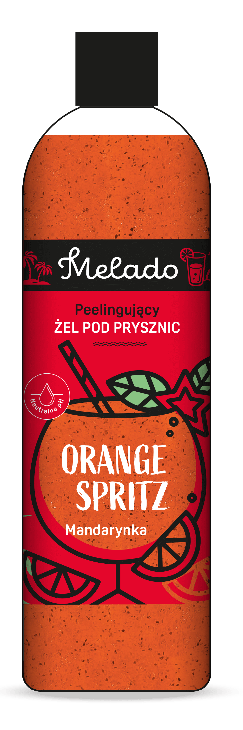 MELADO ORANGE SPRITZ bőrradír hatású tusfürdő gél