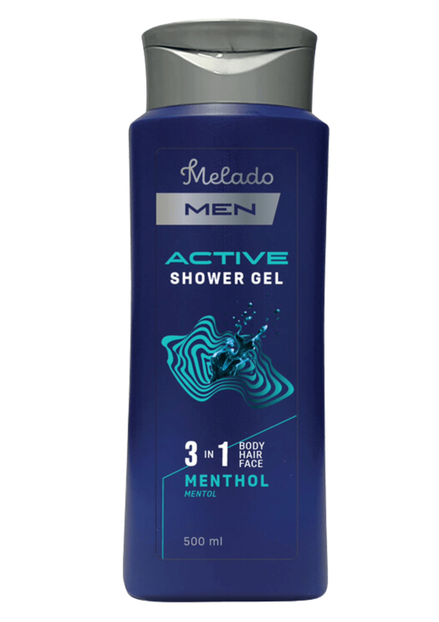 MELADO ACTIVE 3 az 1-ben férfi tusfürdő gél mentollal