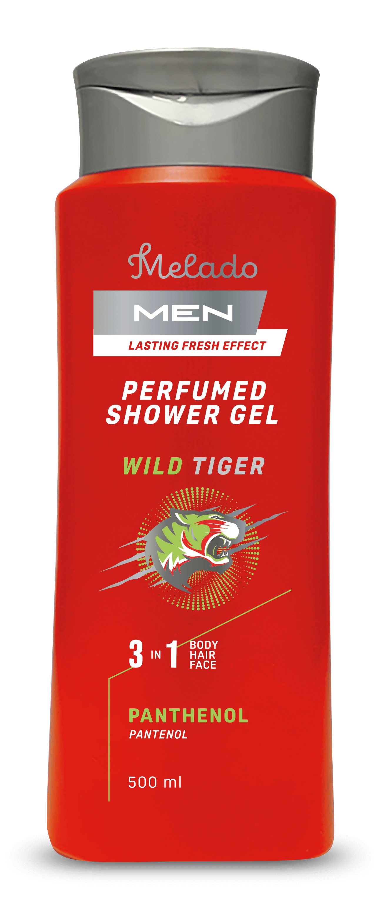 MELADO Wild Tiger illatosított, 3 az 1-ben tusfürdő gél