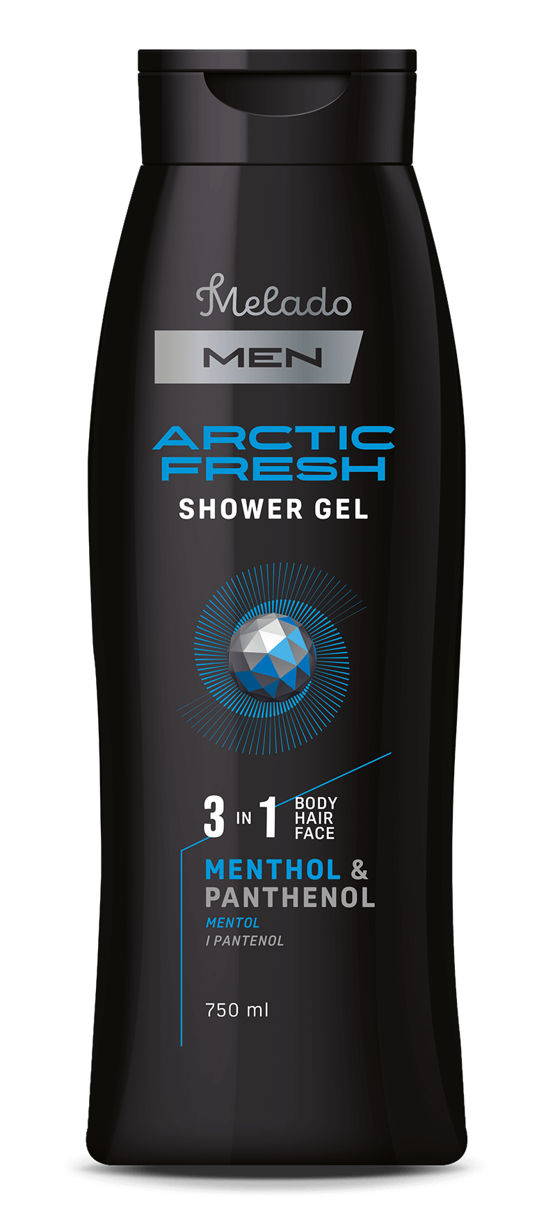 MELADO ARCTIC FRESH Menthol & Panthenol 3 az 1-ben férfi tusfürdő gél