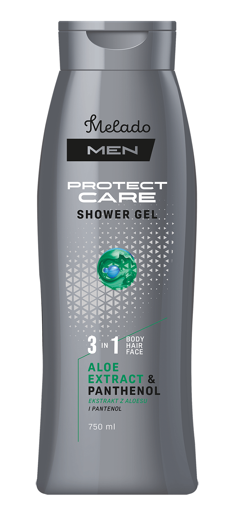 MELADO PROTECT CARE Aloe Extract & Panthenol 3 az 1-ben férfi tusfürdő gél